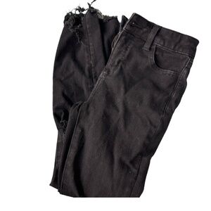 American Eagle Black Hi-Rise Jeggings with Rips 🖤